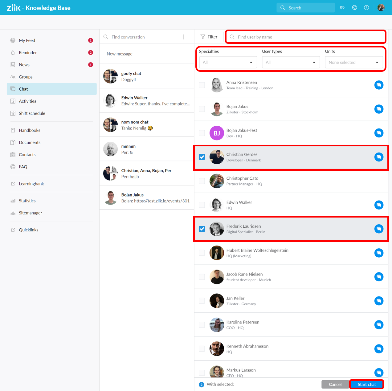 How does the Chat work